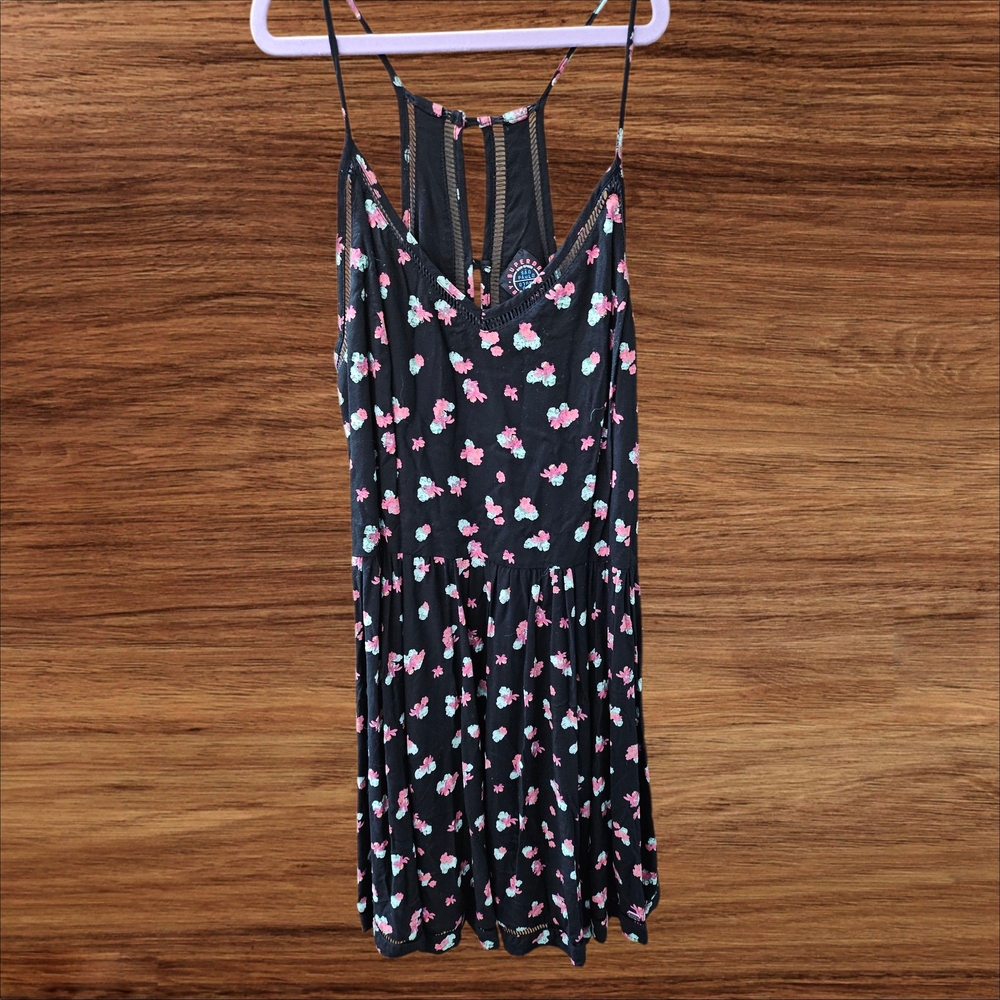 Superdry Black Floral Mini Dress